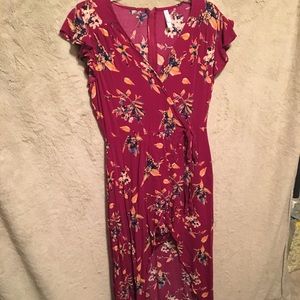 Xhilaration romper with high-low skirt